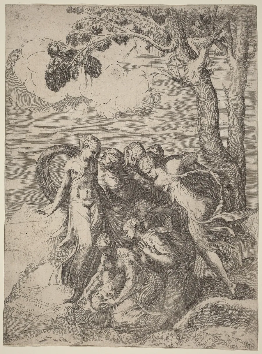 The Finding of Moses by Battista Angolo del Moro