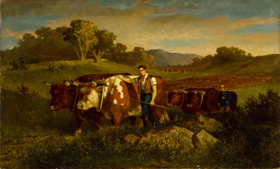 Herdsmen with Cows by Edward Mitchell Bannister, born St. Andrews, New Brunswick, Canada 1828-died Providence, RI 1901