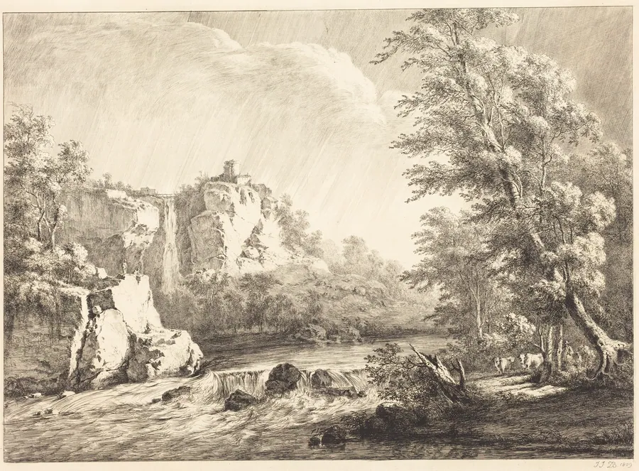 River Landscape with a Passing Storm by Jean-Jacques de Boissieu