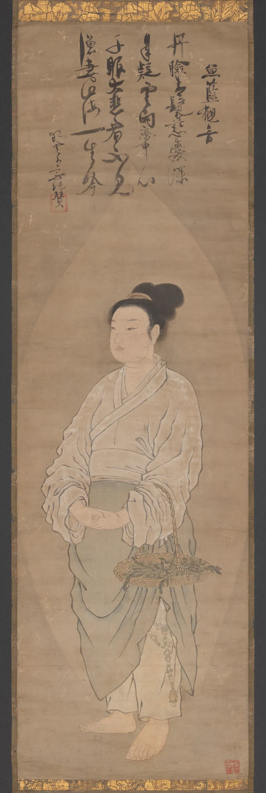 Fish Basket Kannon (Gyoran Kannon) by Bokkei Saiyo