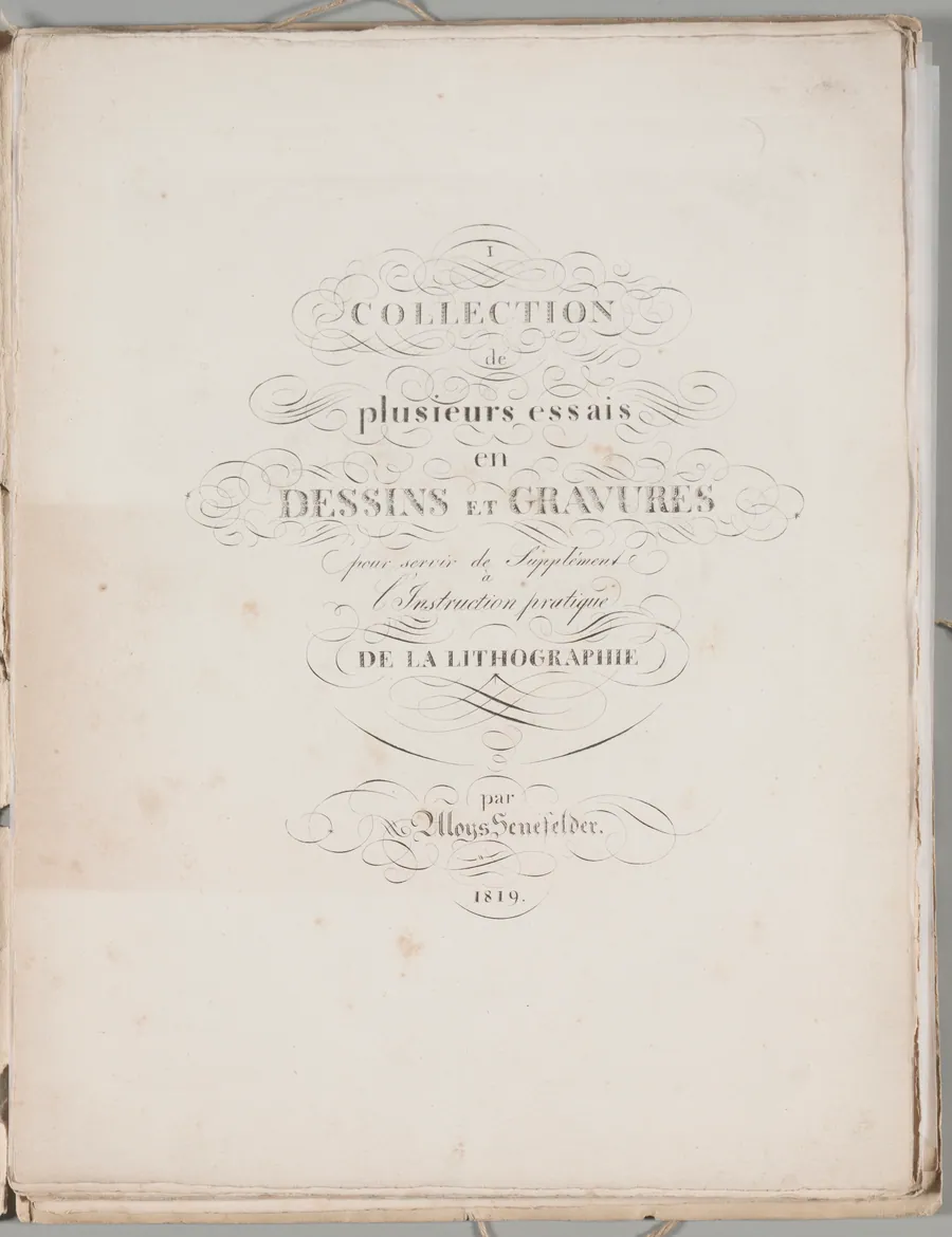 Art of the Lithograph: Title Page, Plate I by Alois Senefelder