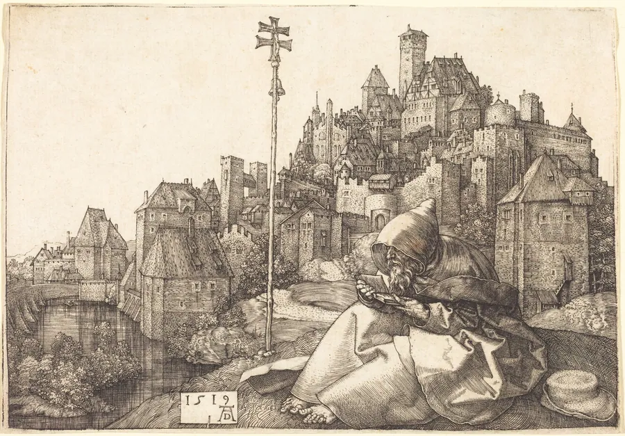 Saint Anthony Reading by Albrecht Dürer