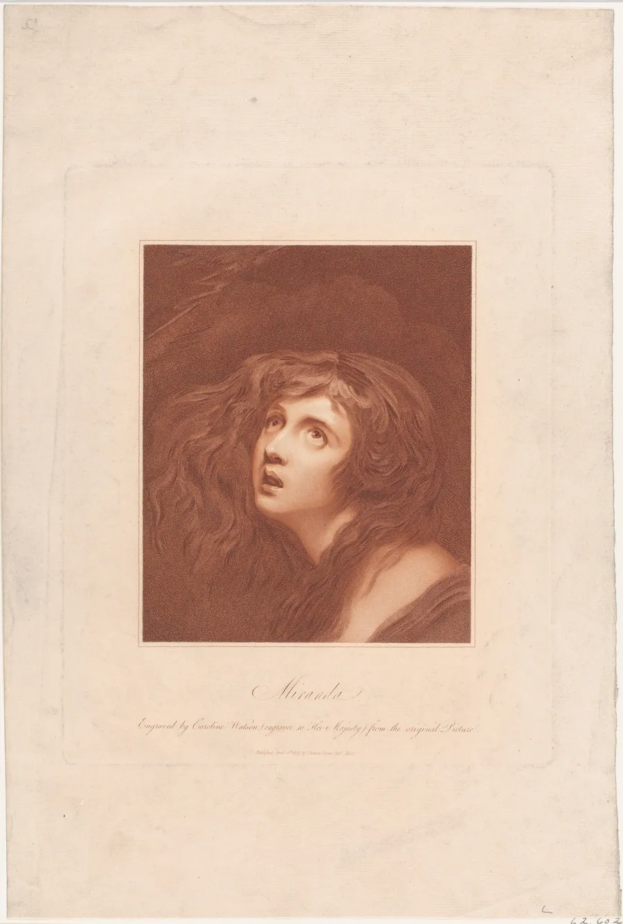 Miranda (Shakespeare, The Tempest, Act 1, Scene 1) by Caroline Watson