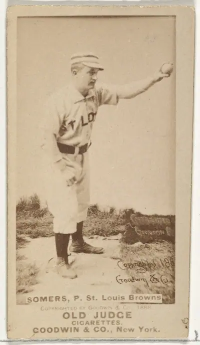 Somers, Pitcher, St. Louis Browns, from the Old Judge series (N172) for Old Judge Cigarettes