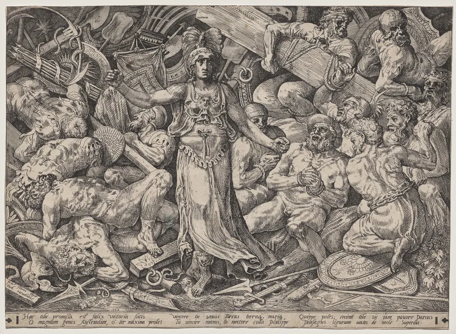 Victory Surrounded by Prisoners and Trophies by Frans Floris the Elder