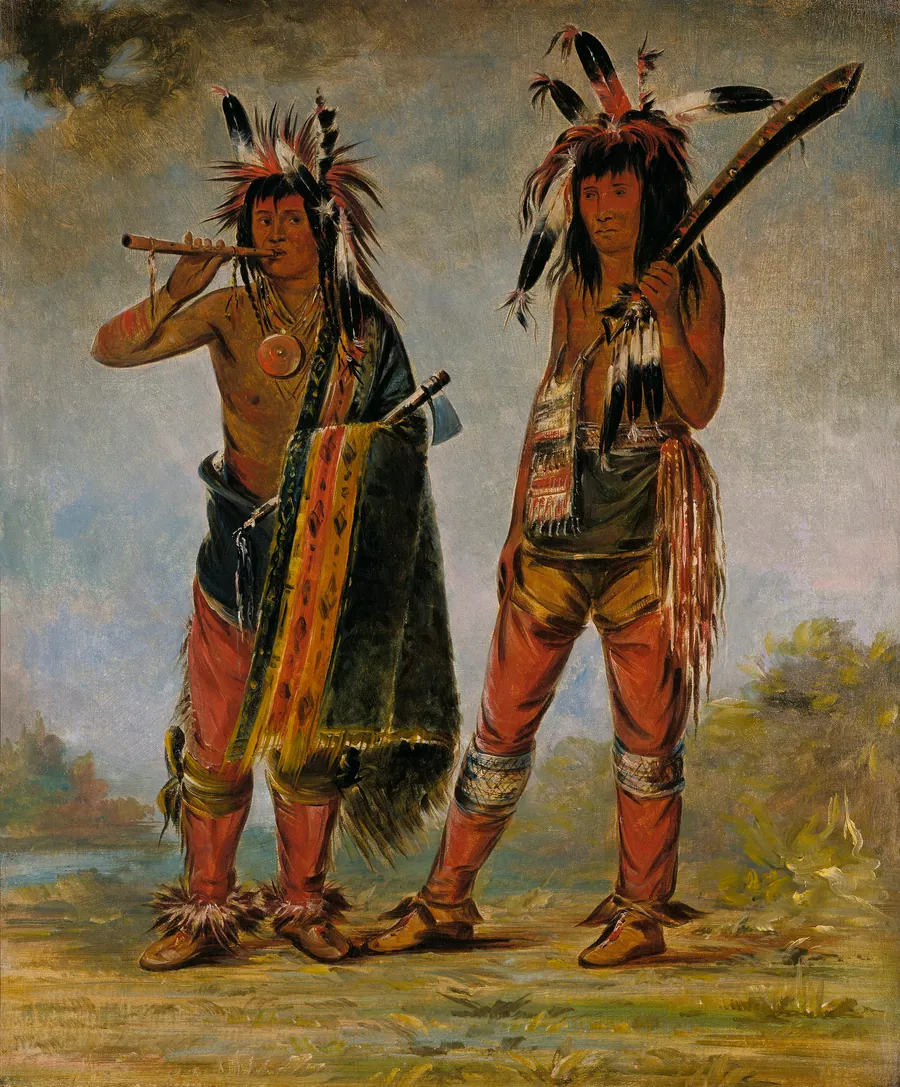 Two Young Men by George Catlin, born Wilkes-Barre, PA 1796-died Jersey City, NJ 1872