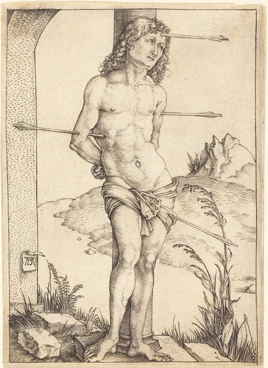 Saint Sebastian Bound to the Column by Albrecht Dürer