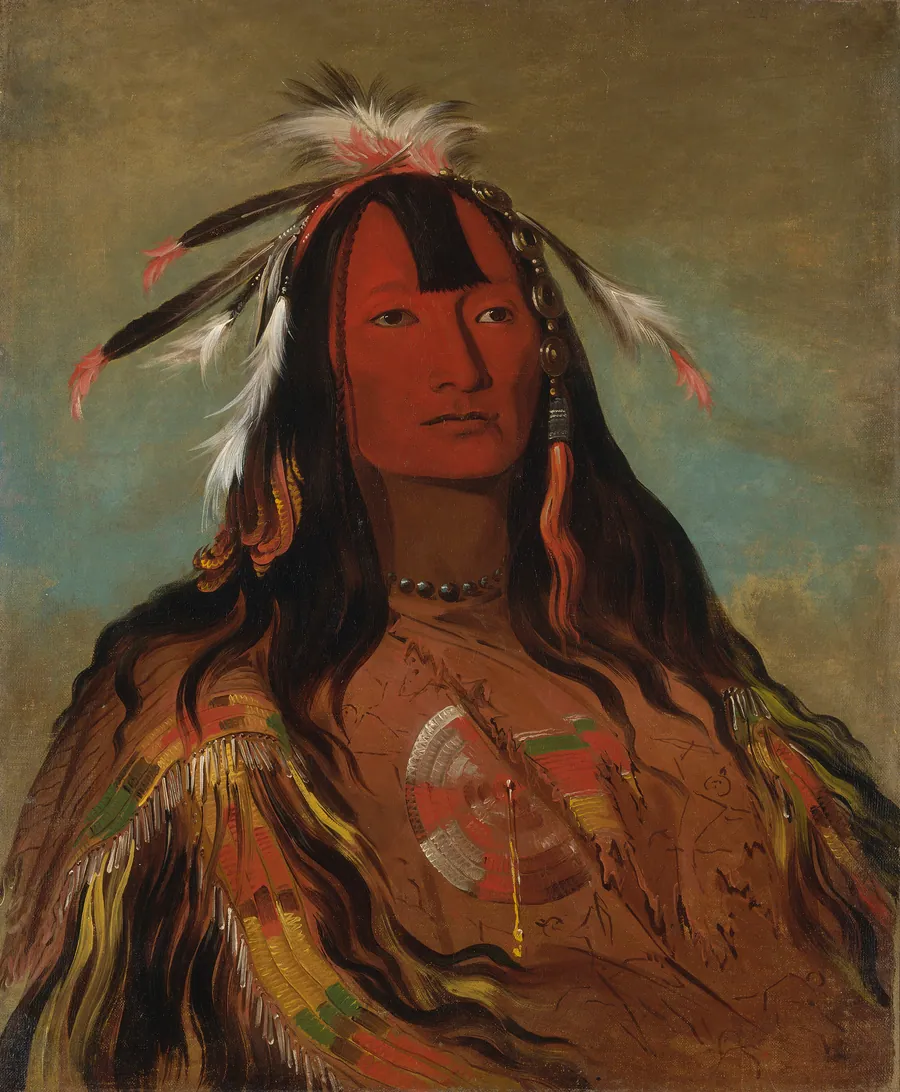 Hee-oh'ks-te-kin, Rabbit's Skin Leggings by George Catlin, born Wilkes-Barre, PA 1796-died Jersey City, NJ 1872