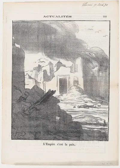 The Empire means Peace, from 'News of the day,' published in Le Charivari, October 19, 1870