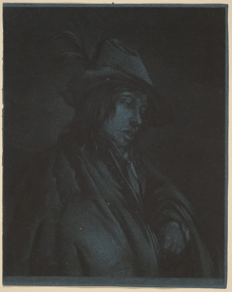 Young Man Playing the Hurdy-Gurdy by Jan Stolker