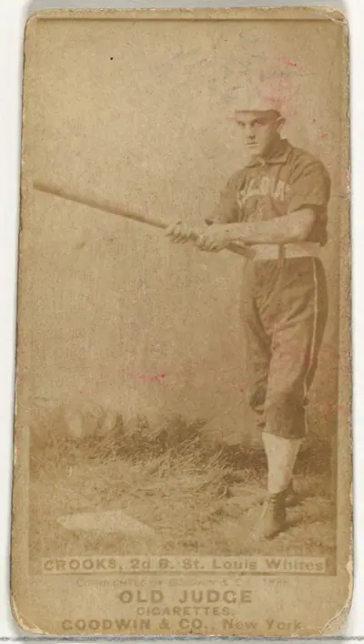 Crooks, 2nd Base, St. Louis Whites, from the Old Judge series (N172) for Old Judge Cigarettes