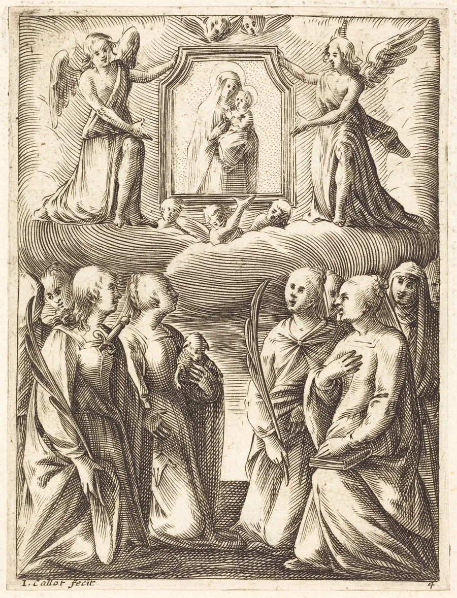 The Adoration of the Virgin and Child by Jacques Callot