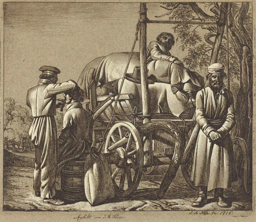 Russian Soldiers with a Barber by Johann Adam Klein