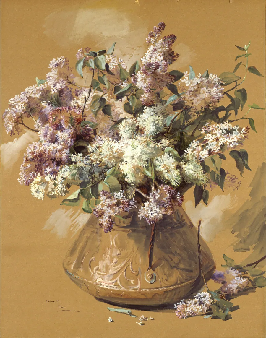 Lilacs by Elizabeth Nourse, born Mount Healthy, OH 1859-died Paris, France 1938