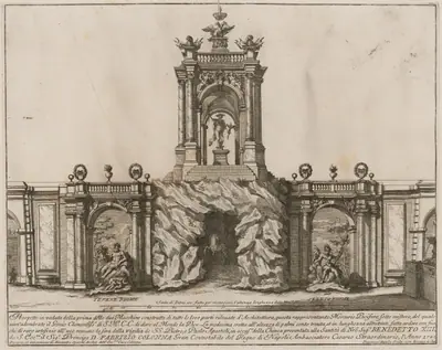 The Prima Macchina for the Chinea of 1725: Mercury Bringer of Peace with the Tiber and the Danube