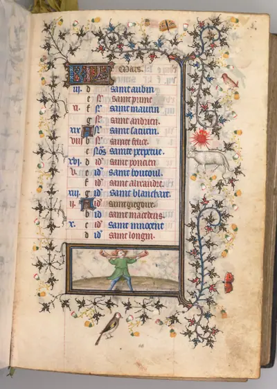 Hours of Charles the Noble, King of Navarre (1361-1425): fol. 3r, March