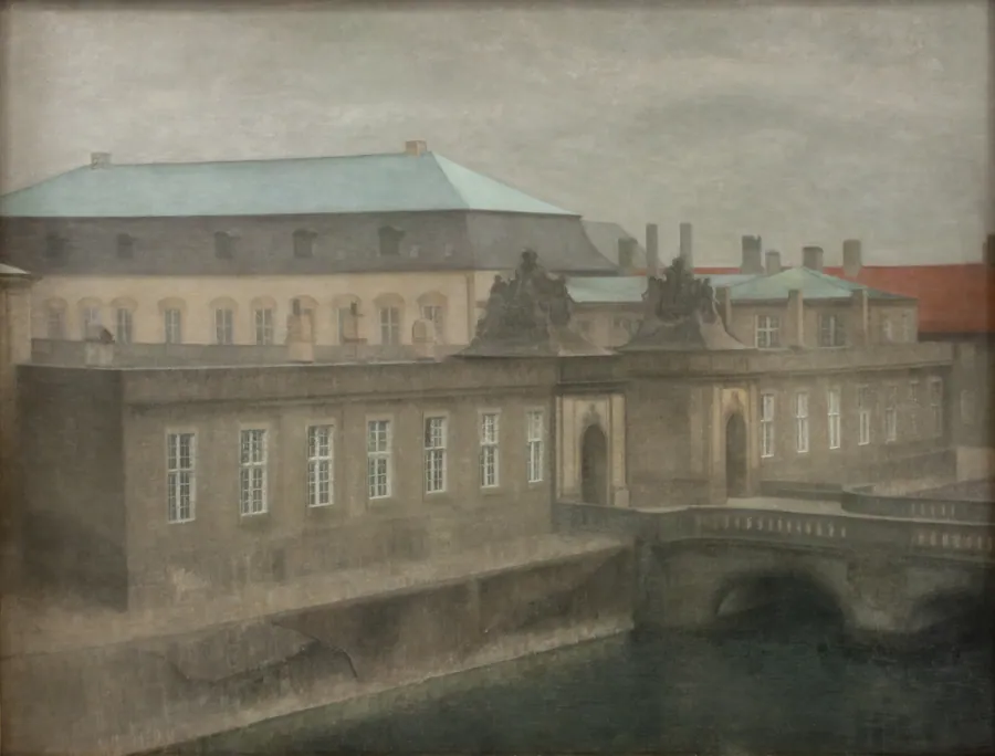 Fra det gamle Christiansborg. Sent efterår by Vilhelm Hammershøi