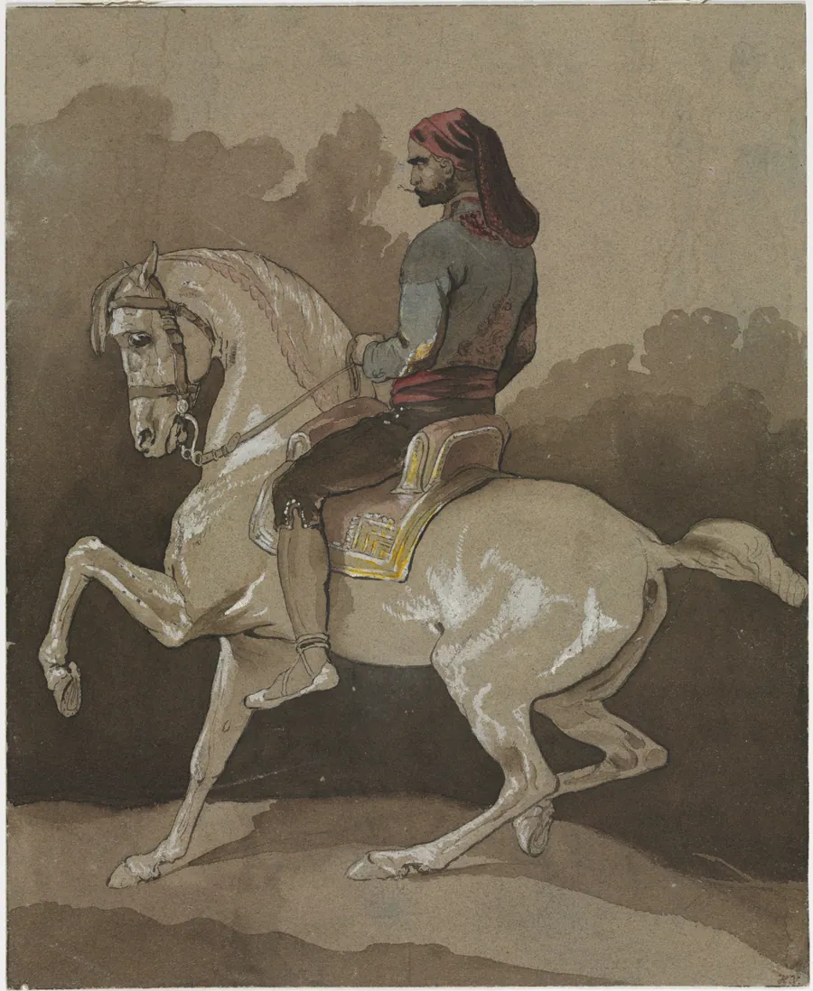 Arab on Horseback by Horace Vernet