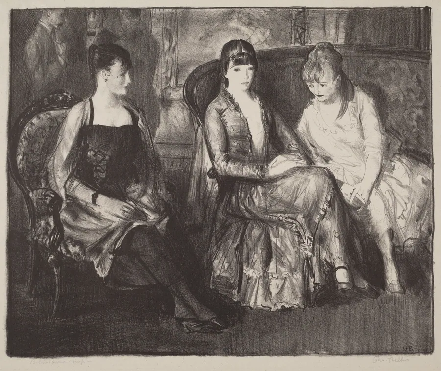 Elsie, Emma and Marjorie, second stone by George Bellows