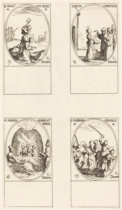 St. Irene & Companions; St. Christiana; Sts. Anania, Azaria & Misael; St. Florianus & Companions