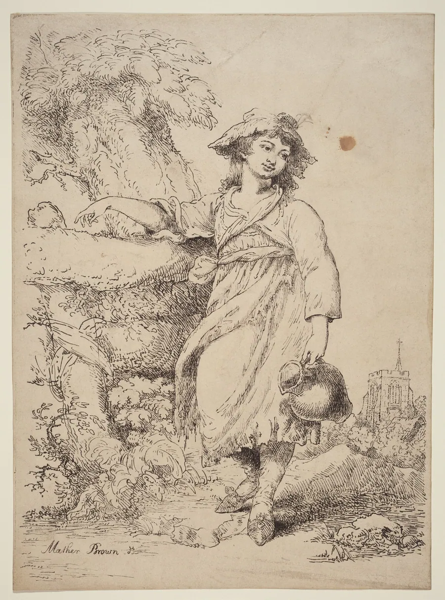 Girl with a Pitcher by Mather Brown