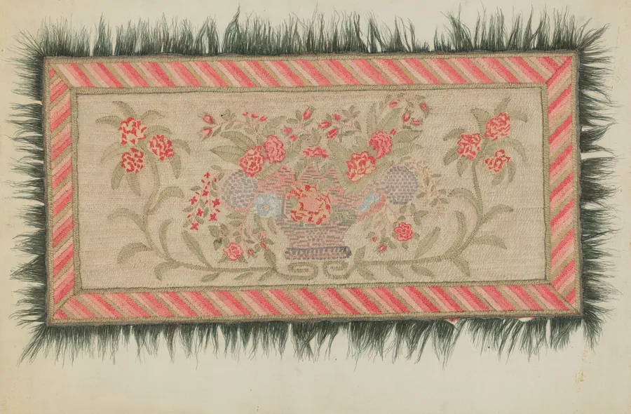 Embroidered Rug by Dorothy Lacey