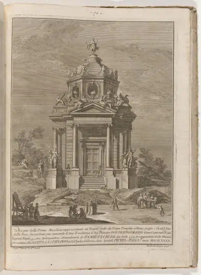 The Prima Macchina for the Chinea of 1782: The Temple of Janus Built by Numa Pompilius