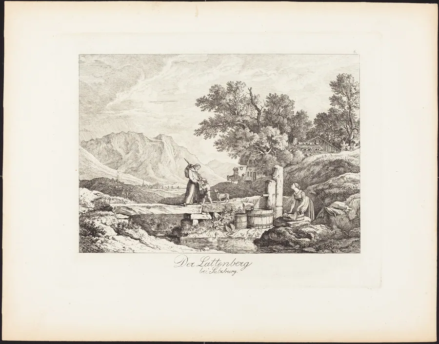 Der Lattenberg bei Salzburg (The Lattenberg near Salzburg) by Ludwig Richter