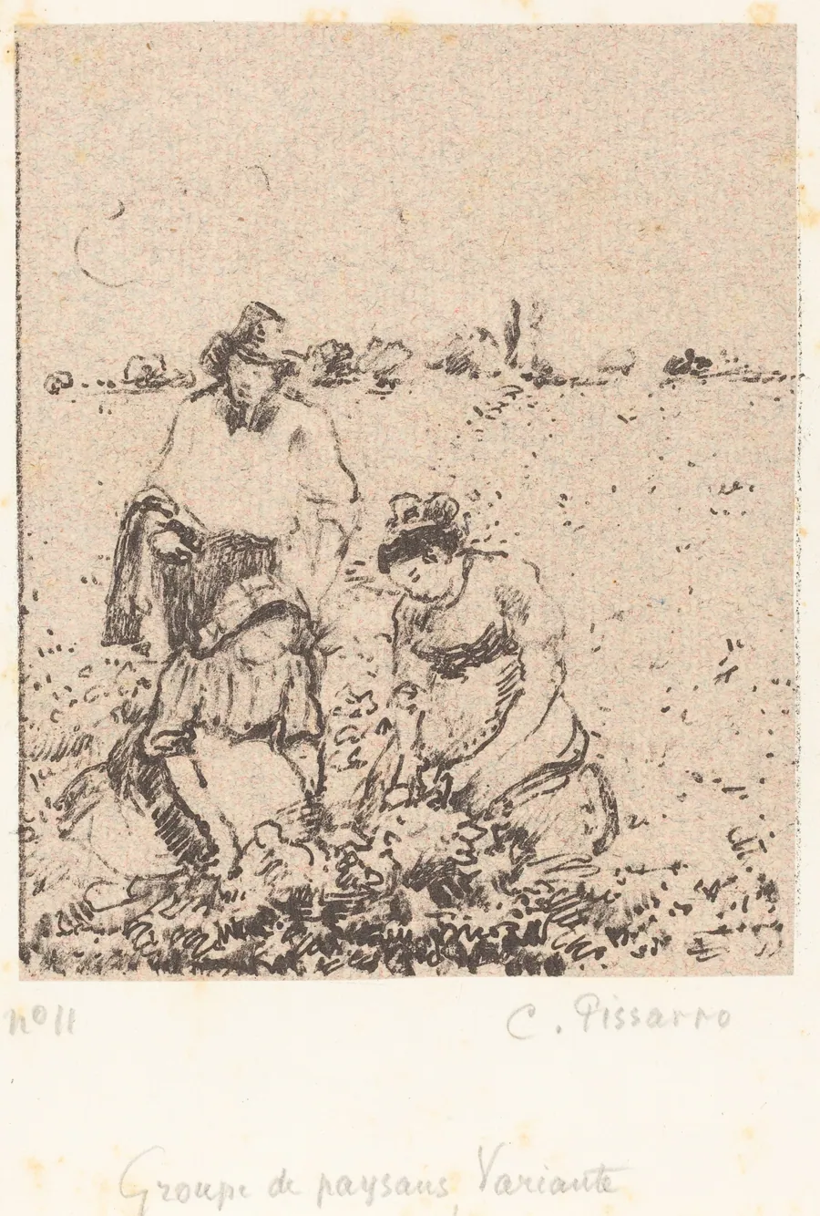 Groupe de paysans (Group of Peasants) by Camille Pissarro