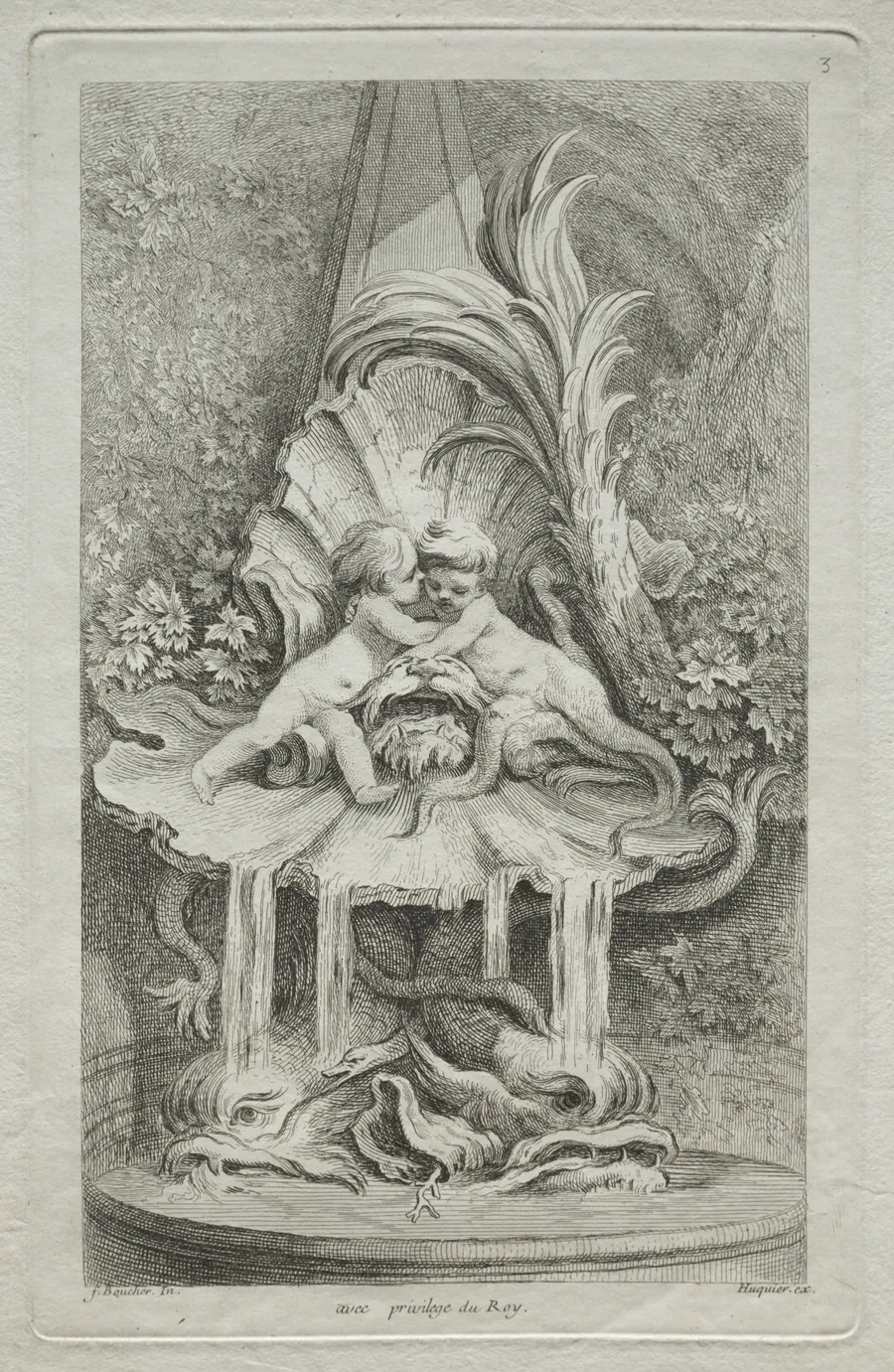 Book of Fountains:  No. 3 by Gabriel Huquier