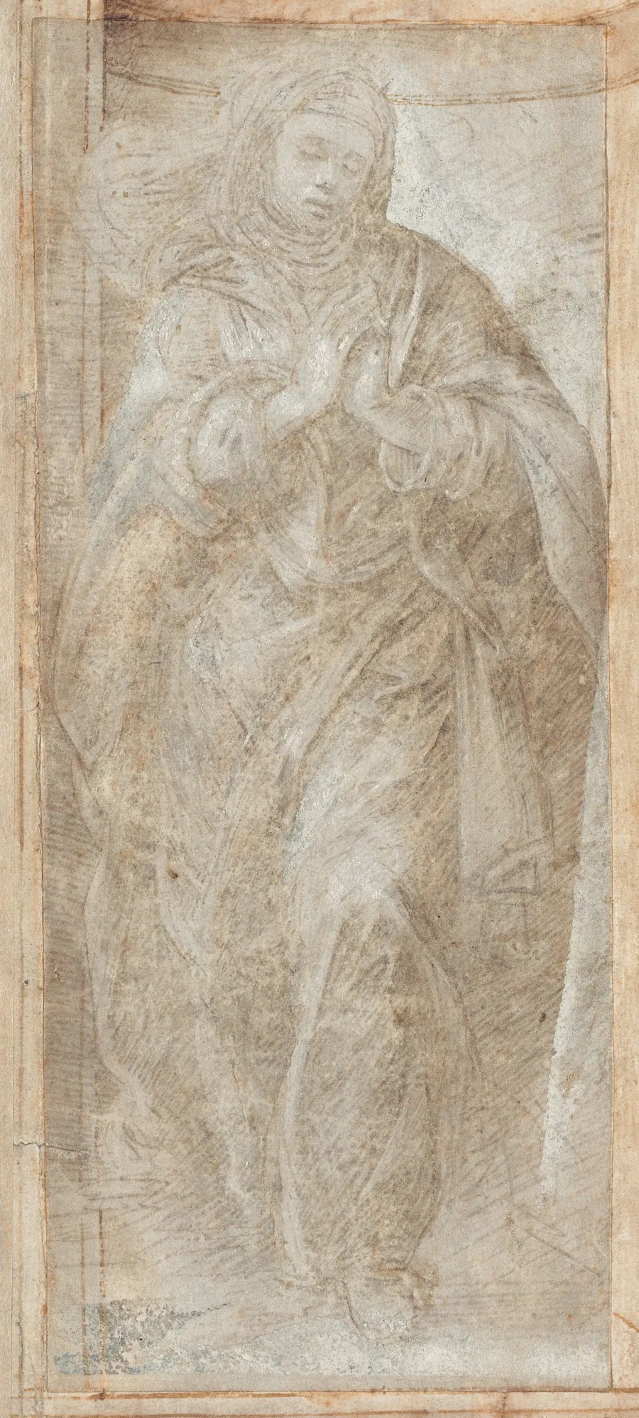 Standing Woman with Her Hands Clasped in Prayer by Filippino Lippi