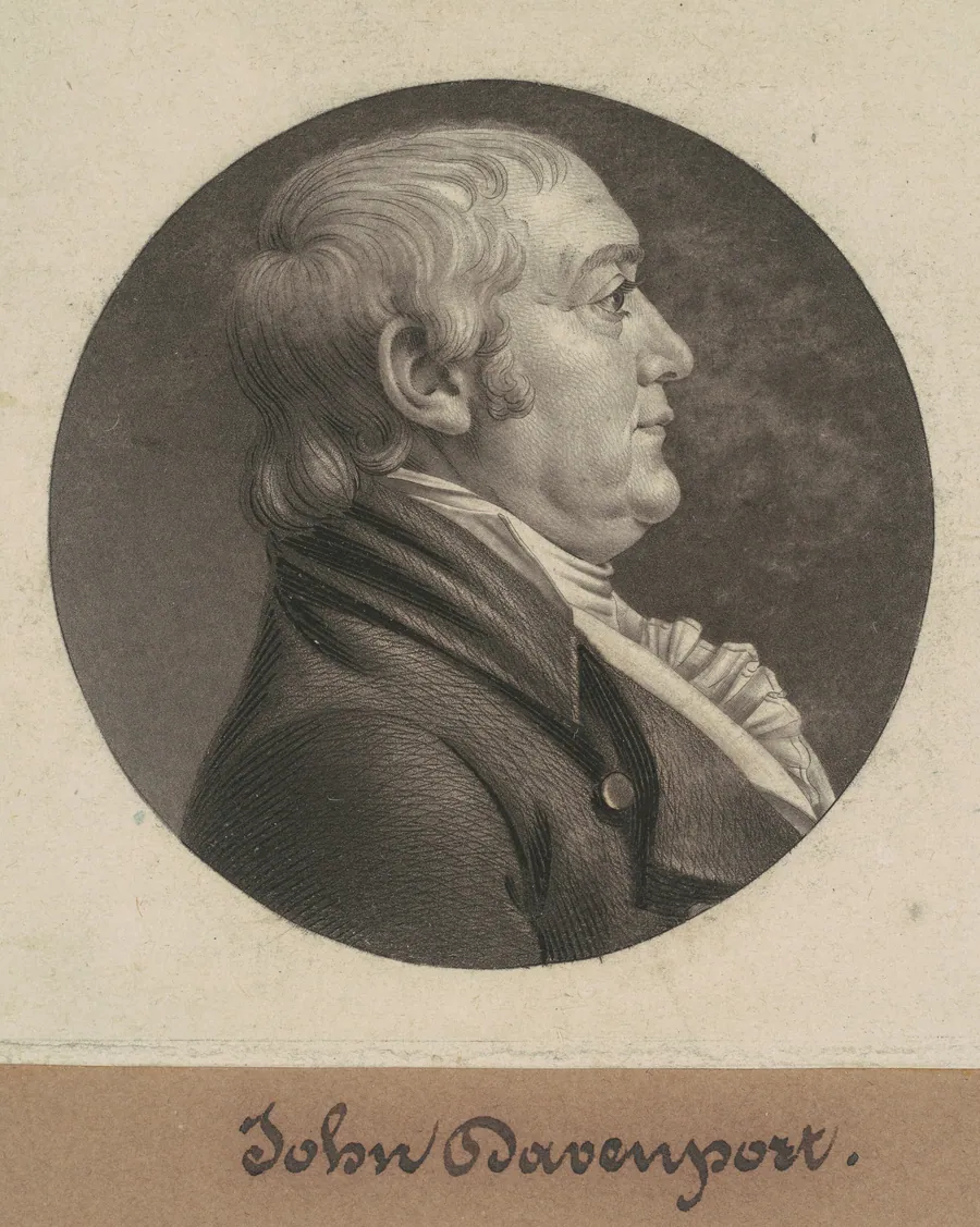 John Davenport by Charles B. J. Févret de Saint-Mémin