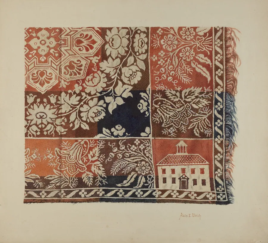 Woven Coverlet by Alois E. Ulrich