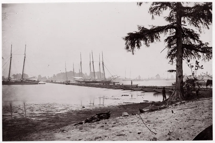 Pontoon Bridge, James River by Andrew Joseph Russell