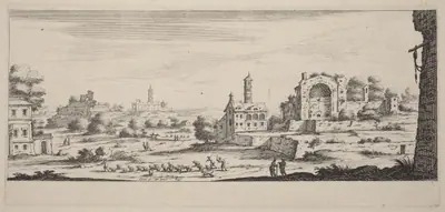 Veuë de temple de Soleil à Rome (View of the Sun Temple in Rome)