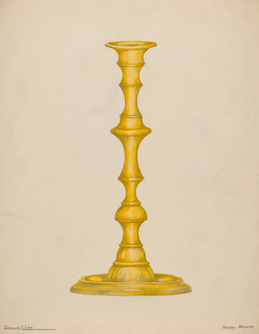 Brass Candlestick by Henry Meyers