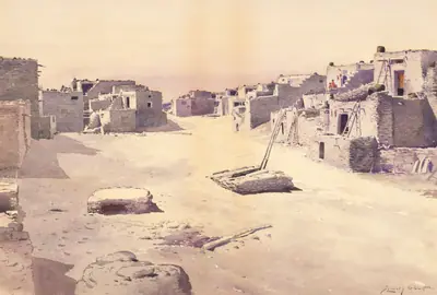 Street in the Pueblo of Oraibi, Tusayan, Arizona