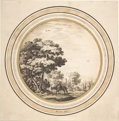 Man on a Donkey in a Landscape
