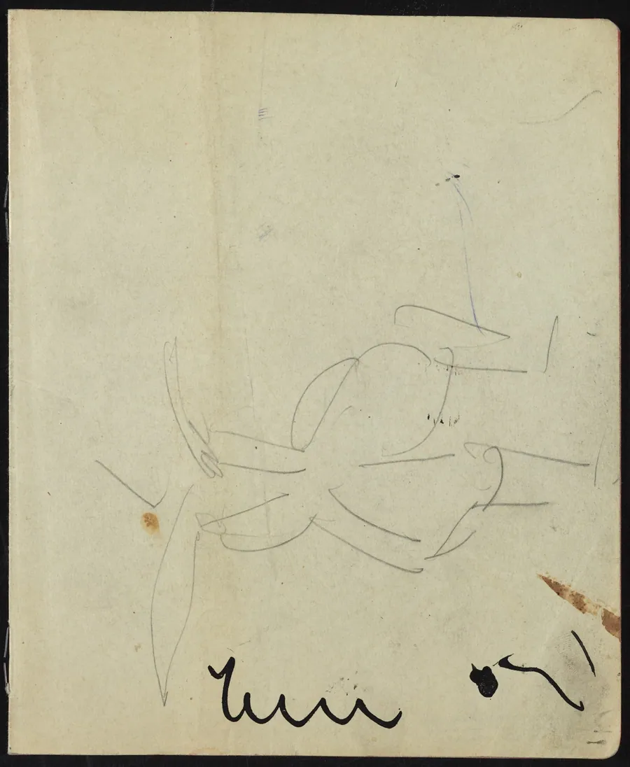 Dancers and Performers  (Page from a Sketchbook) by Ernst Ludwig Kirchner