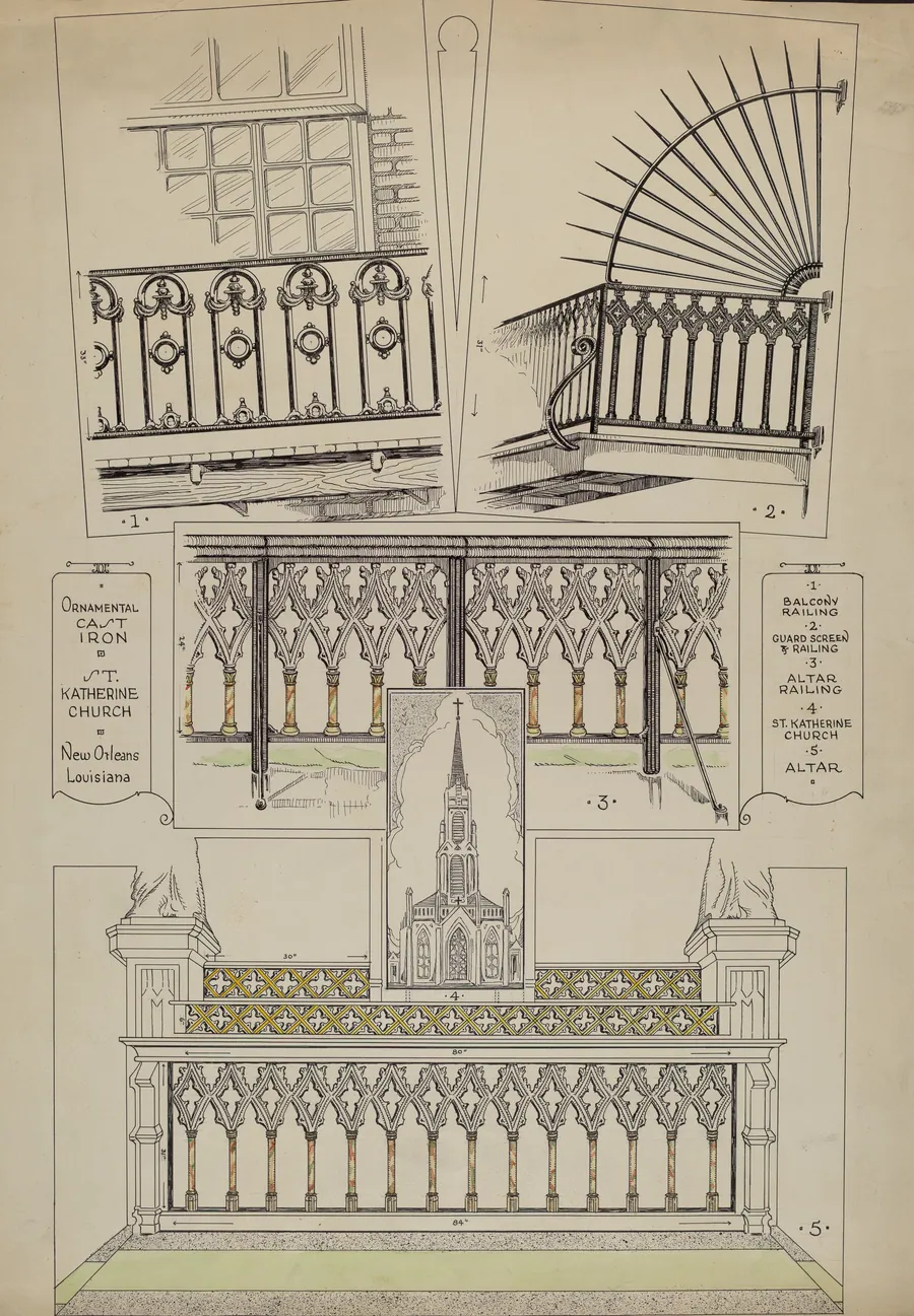 Cast Iron Balcony Rail by Thomas Byrne