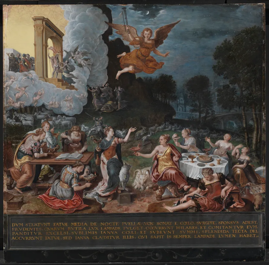De kloge og de ukloge jomfruer. En Allegori by Hans Ewouts