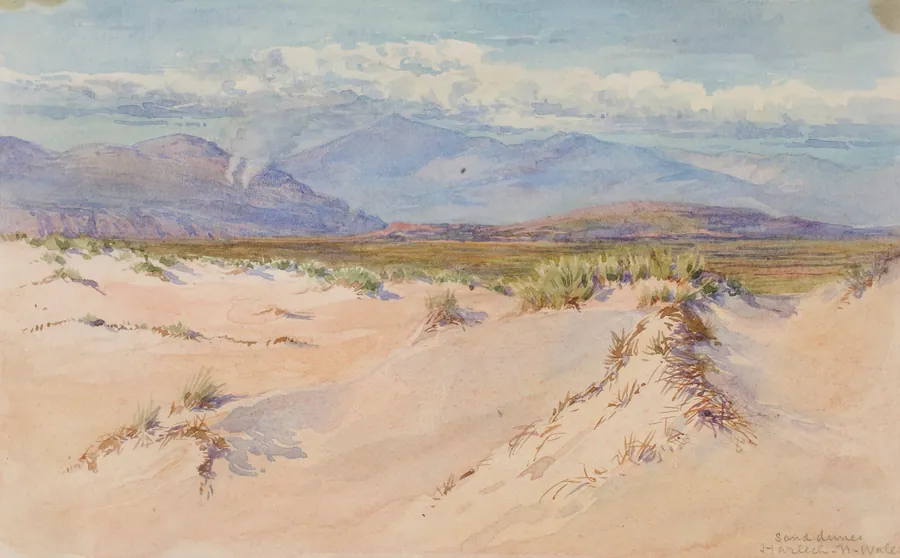 Sand Dunes, Harlech, North Wales by George Elbert Burr, born Monroe Falls, OH 1859-died Phoenix, AZ 1939