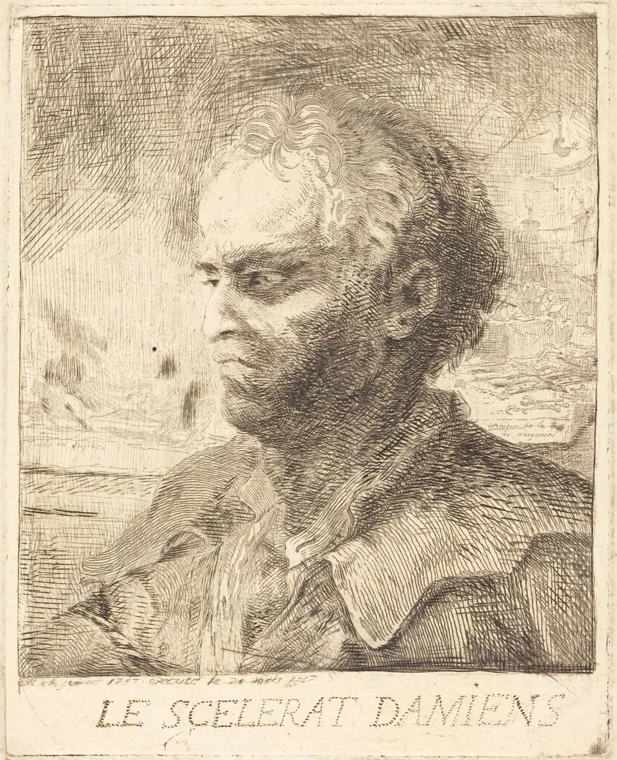 Le Scélérat Damiens by Gabriel de Saint-Aubin