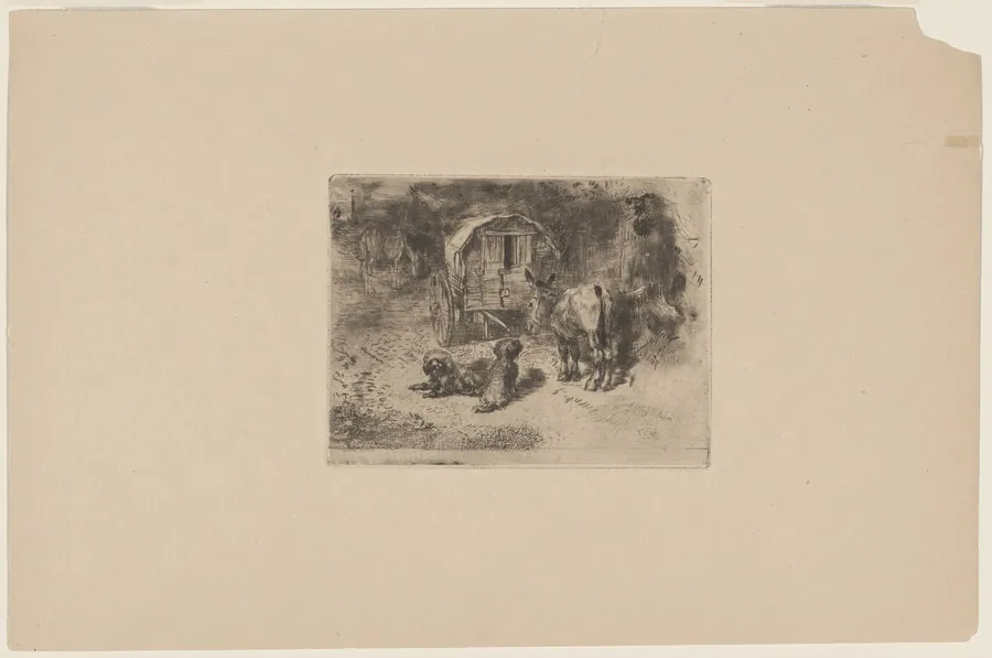 Les Gardiens du Logis by Félix-Hilaire Buhot