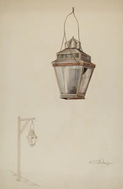 Sperm Oil Street Lamp