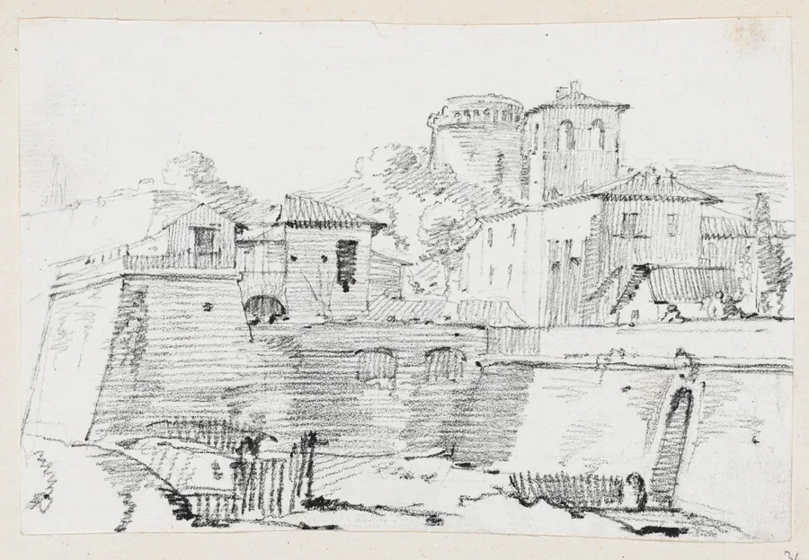 A Fortified Town in Italy by Joseph-Marie Vien