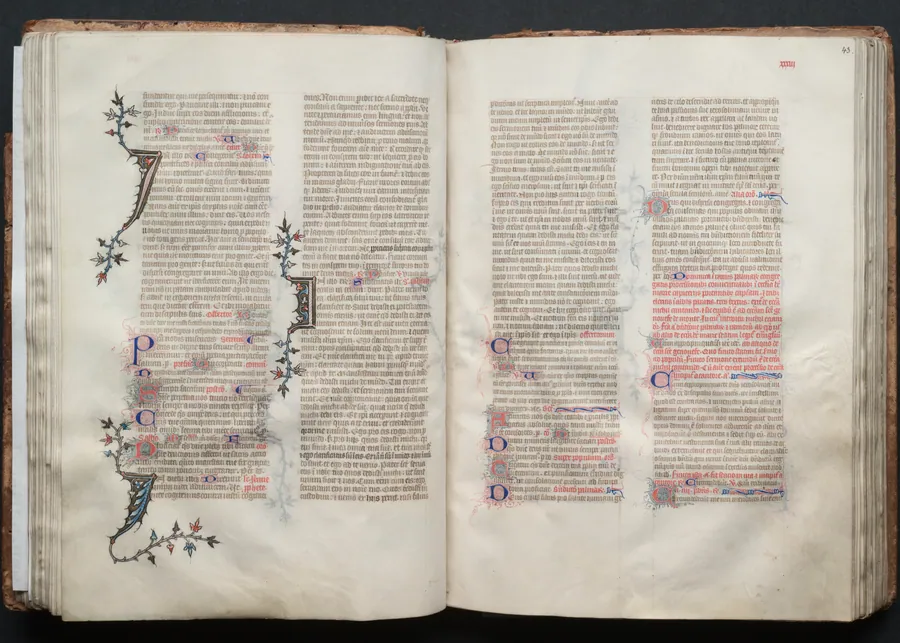 The Gotha Missal:  Fol. 42v, Text by Master of the Boqueteaux