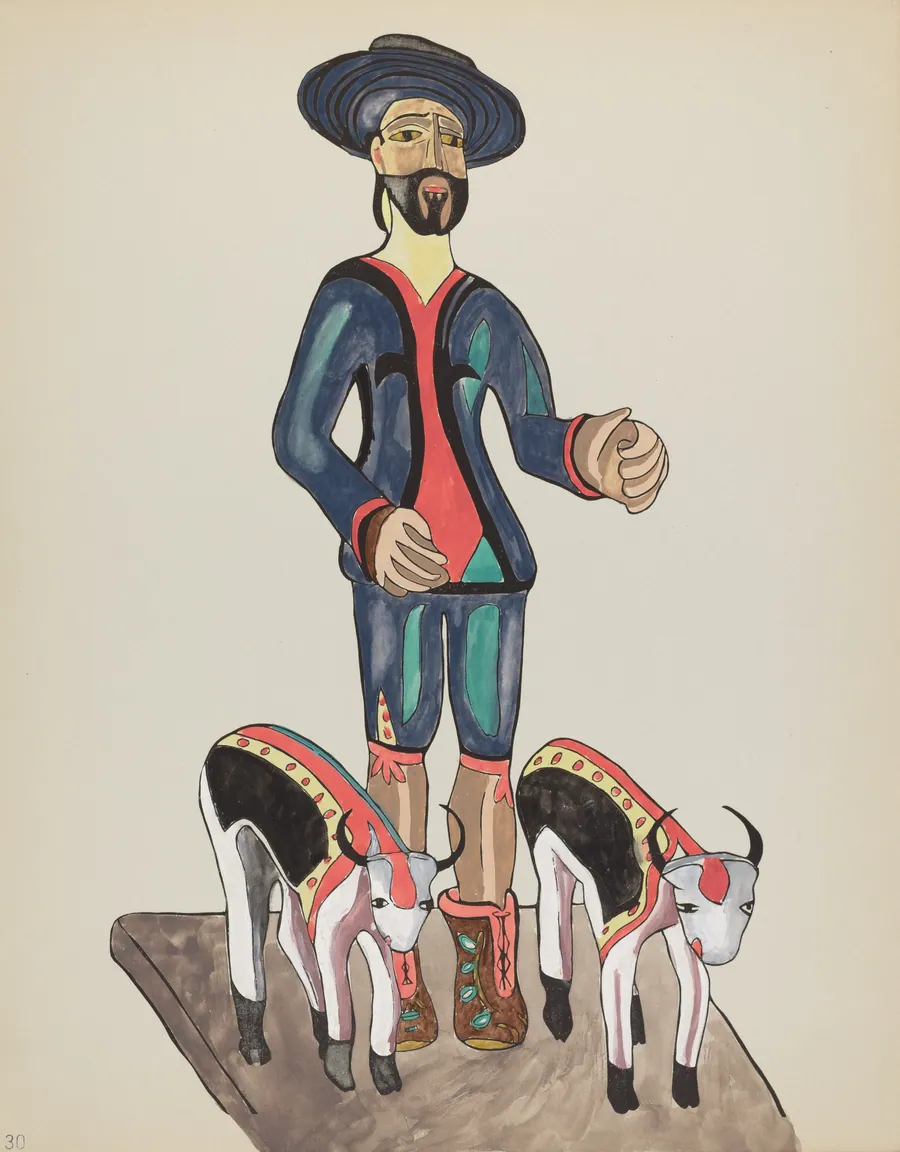 Plate 30: Saint Isidore: From Portfolio "Spanish Colonial Designs of New Mexico" by American 20th Century