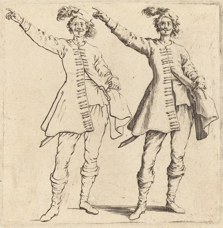 Officer, with Arm Extended, Front View by Jacques Callot