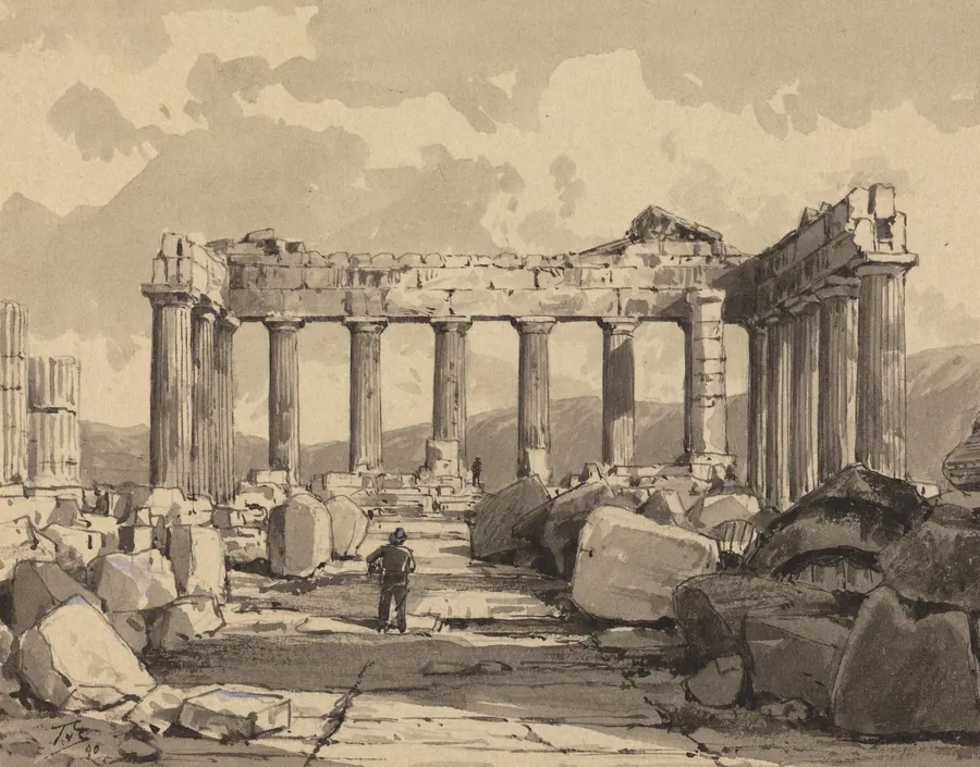 Parthenon, Inside by Themistocles von Eckenbrecher